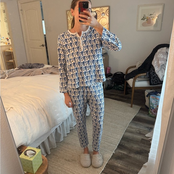 Roller Rabbit Blue Monkey Pajama Set - Picture 2 of 3
